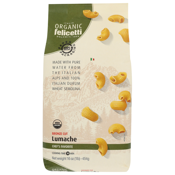 Dry Pasta Organic Felicetti Lumache hero