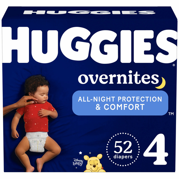 Diapers & Wipes Huggies Overnites Nighttime Baby Diapers Size 4 hero