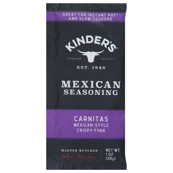 Spices & Seasonings Kinder's Mexican Seasoning, Carnitas hero