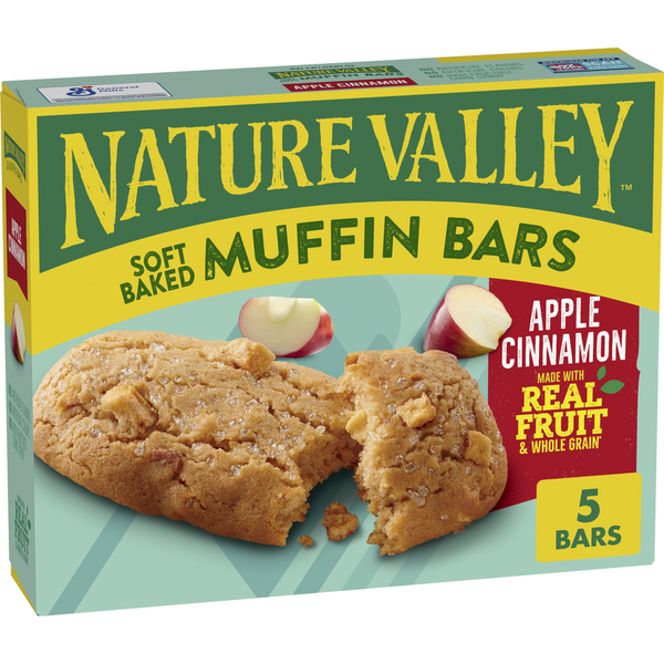 Breakfast Bakery Nature Valley Apple Cinnamon Soft-Baked Muffin Bars Breakfast Snacks hero