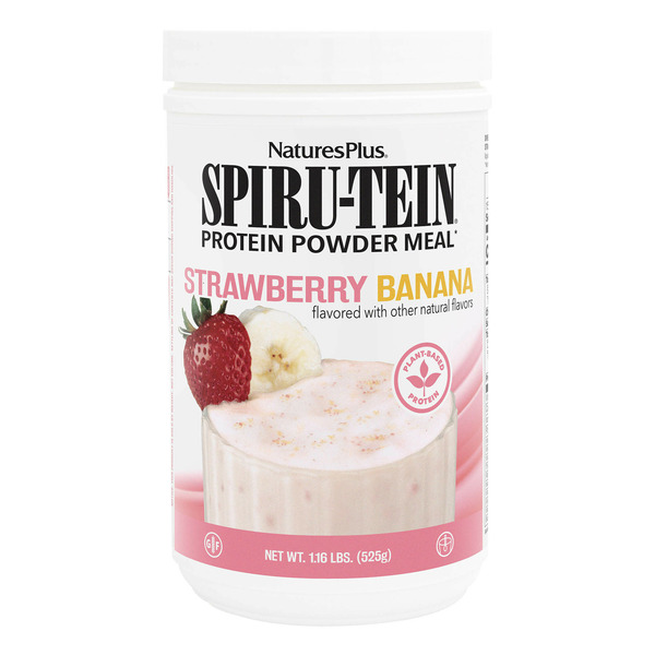 Protein & Meal Replacements NaturesPlus SPIRU-TEIN Protein Powder Meal - Strawberry Banana flavor hero