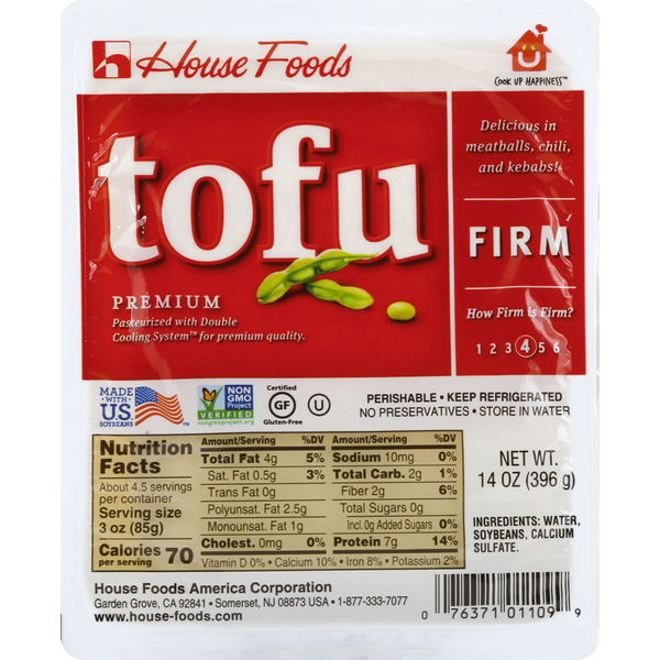 Tofu & Meat Alternatives House Foods Tofu, Premium, Firm hero