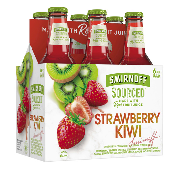 Flavored Malt Beverage Smirnoff Sourced Strawberry Kiwi hero