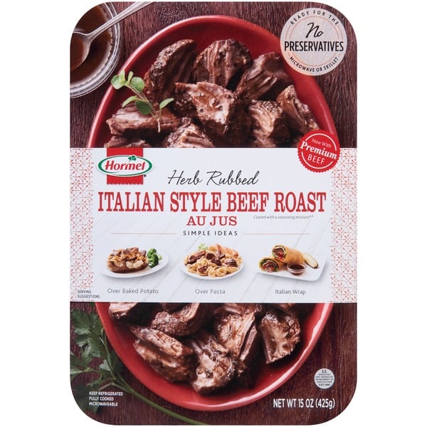 Ready to Heat Hormel Square Table Italian Style Beef Roast Au Jus hero