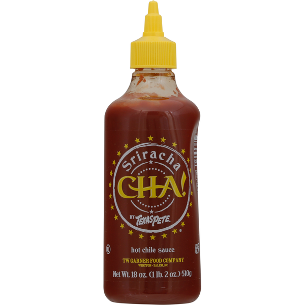 CHA! by Texas Pete Hot Chile Sauce, Sriracha hero