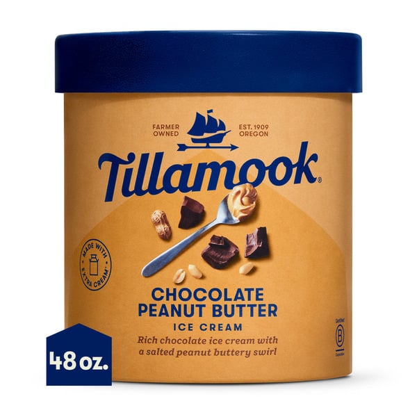 Ice Cream, Novelties & Ice Tillamook Chocolate Peanut Butter Ice Cream hero