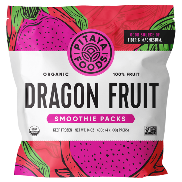 Frozen Fruit & Vegetables Pitaya Foods Organic Dragon Fruit Smoothie Packs hero