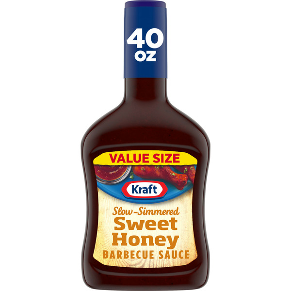 Marinades & Meat Preparation Kraft Sweet Honey Slow-Simmered Barbecue Sauce Value Size hero