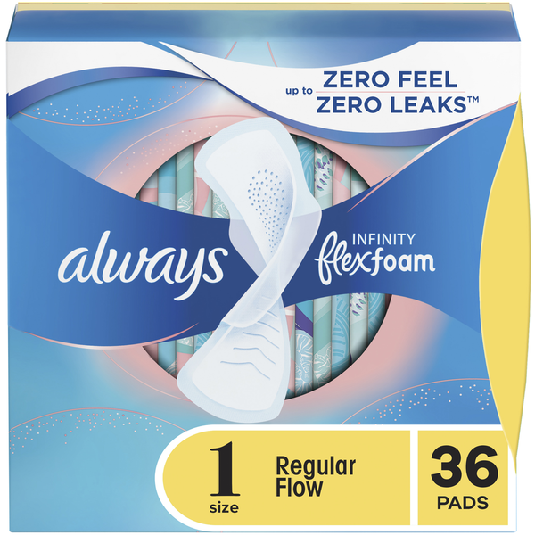 Feminine Care Always Infinity Pads, Size 1 Regular hero