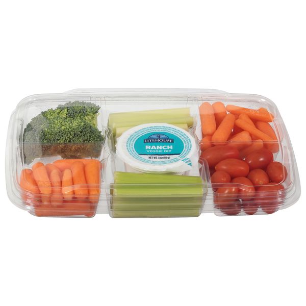 Fresh Cut Fruit & Vegetables Food Lion Vegetable Tray with Ranch Dip hero