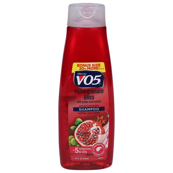 Hair Care Alberto VO5 Shampoo, Moisturizing, Pomegranate Bliss, Bonus Size hero