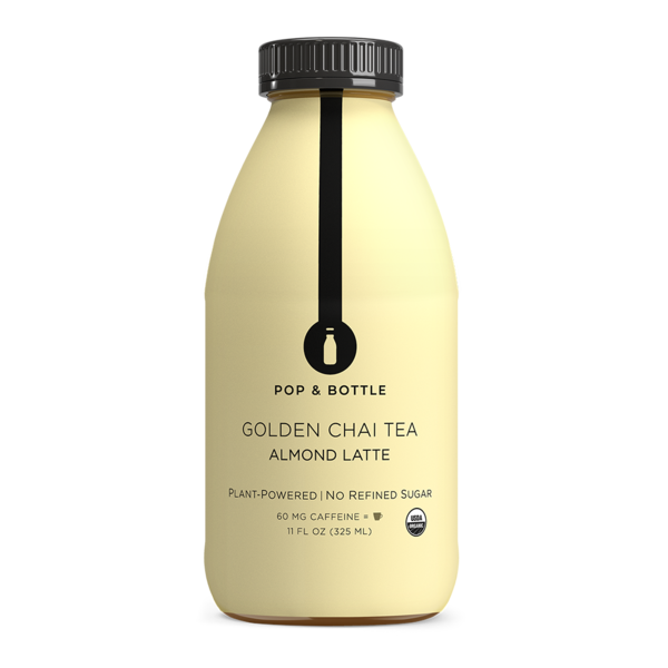 Tea Pop & Bottle Golden Chai Almond Milk Latte hero