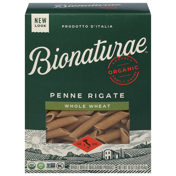 Dry Pasta Bionature Penne Rigate, Whole Wheat hero