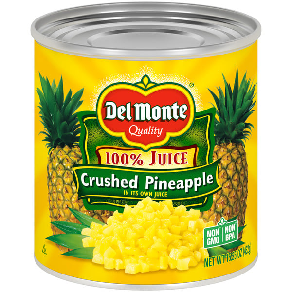 Canned Fruit & Applesauce Del Monte Crushed Pineapple, 100% Juice hero