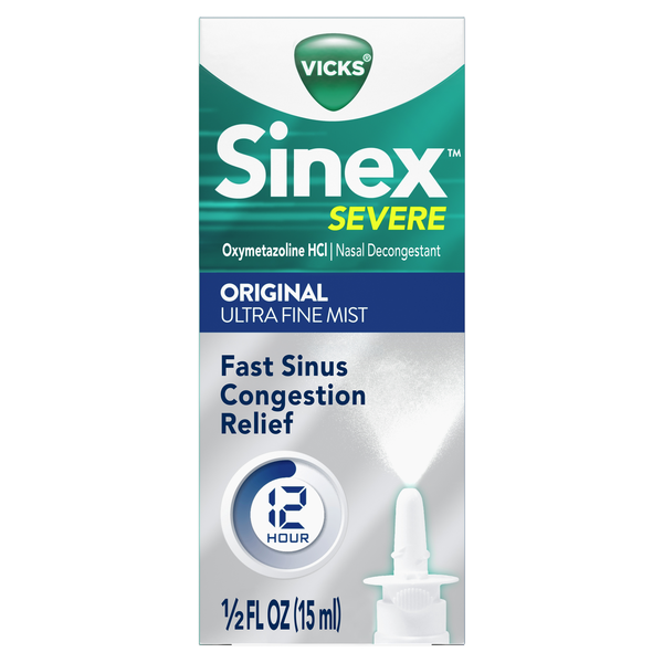 First Aid Vicks Sinex SEVERE Original Ultra Fine Mist Nasal Spray Decongestant hero