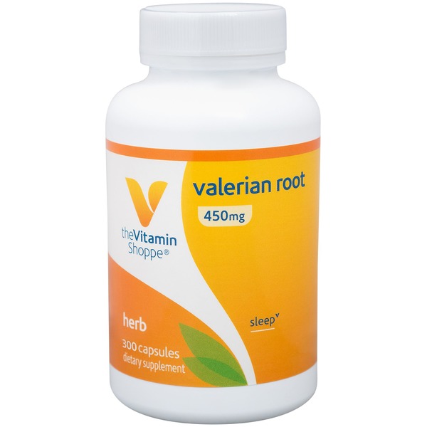 Sleep & Mood Support The Vitamin Shoppe Valerian Root - 450 MG (300 Capsules) hero