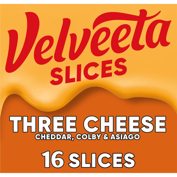 Packaged Cheese VELVEETA 3 Cheese Blend with Cheddar, Colby & Asiago hero