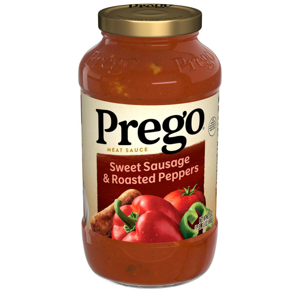 Pasta Sauce & Marinades Prego Sweet Sausage and Roasted Peppers Pasta Sauce hero