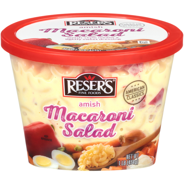 Prepared Soups & Salads Reser's Fine Foods American Classics Amish Macaroni Salad hero