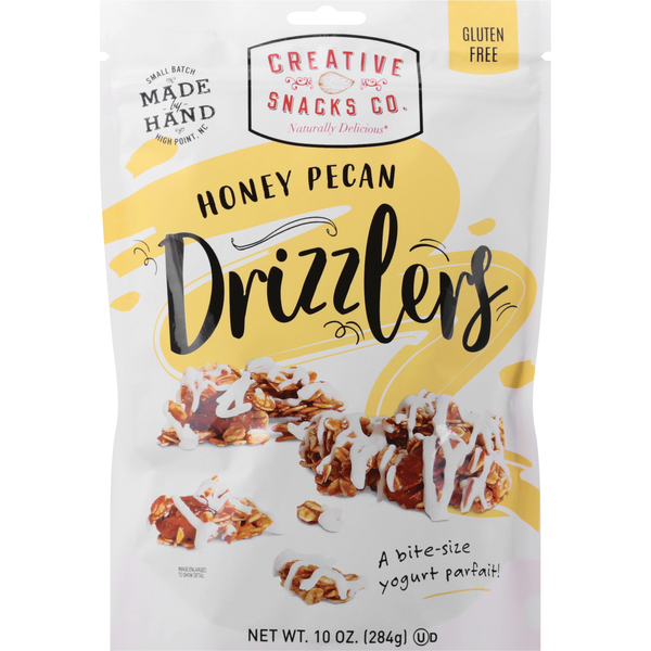 Cereal Creative Snacks Co. Drizzlers, Honey Pecan hero