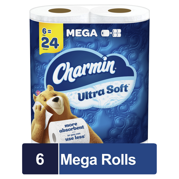 Paper Goods Charmin Ultra Soft Toilet Paper Mega Rolls hero