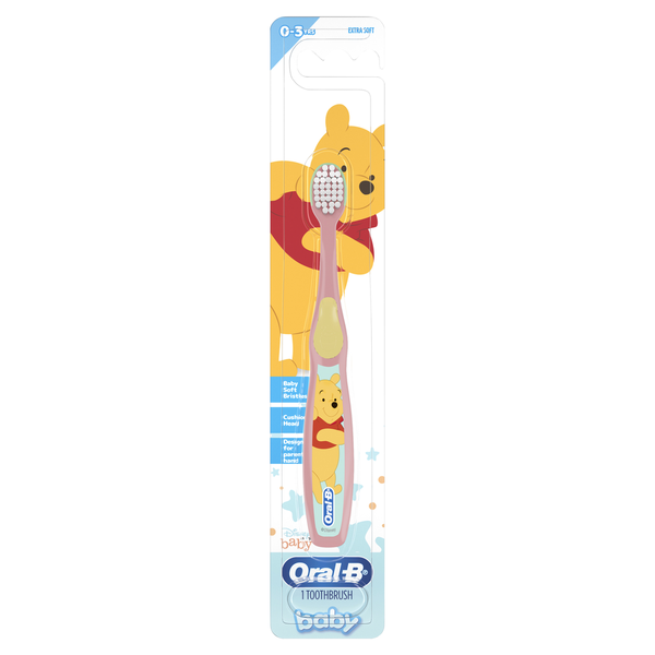 Oral Hygiene Oral-B Baby Toothbrush featuring Disney's Pooh, Baby Soft Bristles, 0-3 years hero