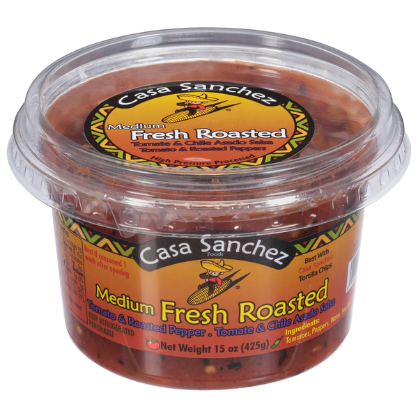 Fresh Dips & Tapenades Casa Sanchez Salsa, Tomato & Roasted Pepper, Medium hero