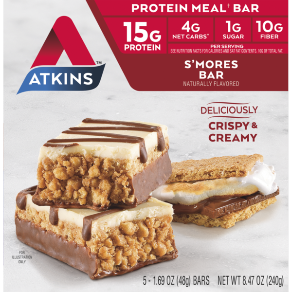 Energy & Granola Bars Atkins Protein Meal Bar, S'mores hero