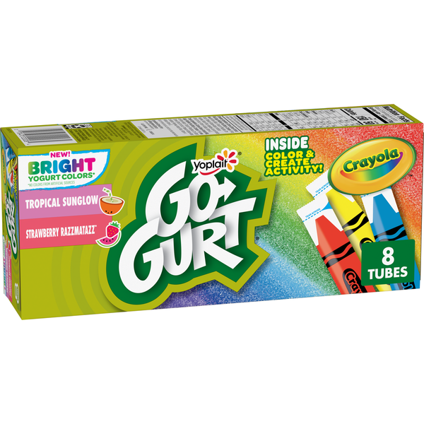 Yogurt Go-Gurt Crayola Variety Pack Kids Fat Free Yogurt Tubes hero