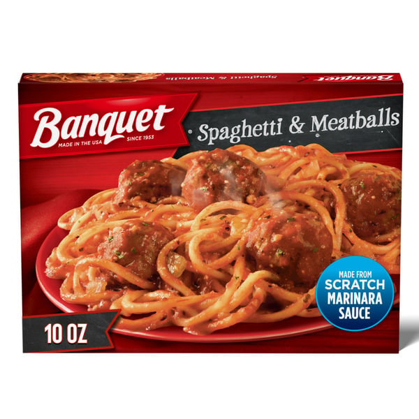 Meals Banquet Classic Spaghetti and Meatballs, Frozen Meal hero