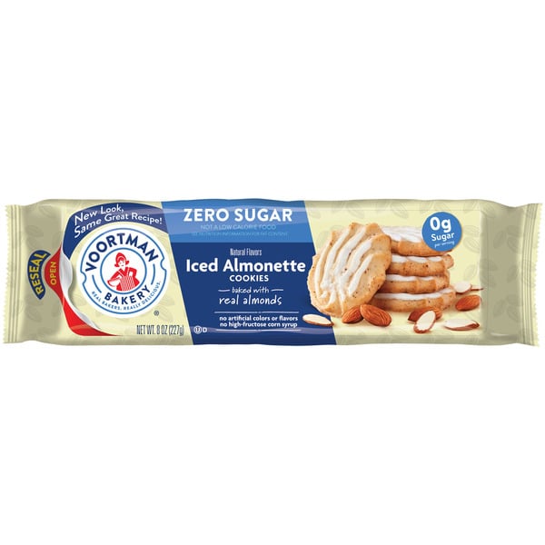 Packaged Cookies Voortman Bakery Cookies, Zero Sugar, Iced Almonette hero