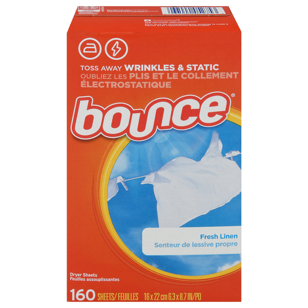 Laundry Bounce Dryer Sheets, Fresh Linen hero