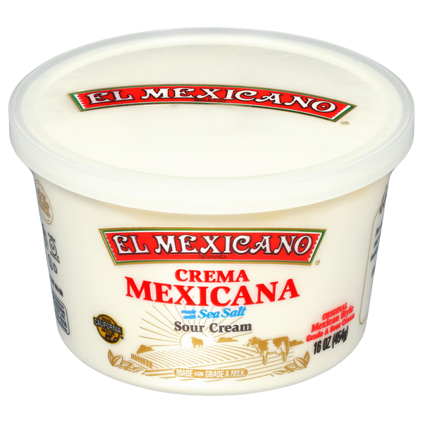 Cream El Mexicano Sour Cream, Mexican Style, Original hero