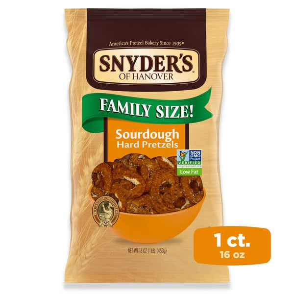 Chips & Pretzels Snyder's of Hanover Sourdough Hard Pretzels hero