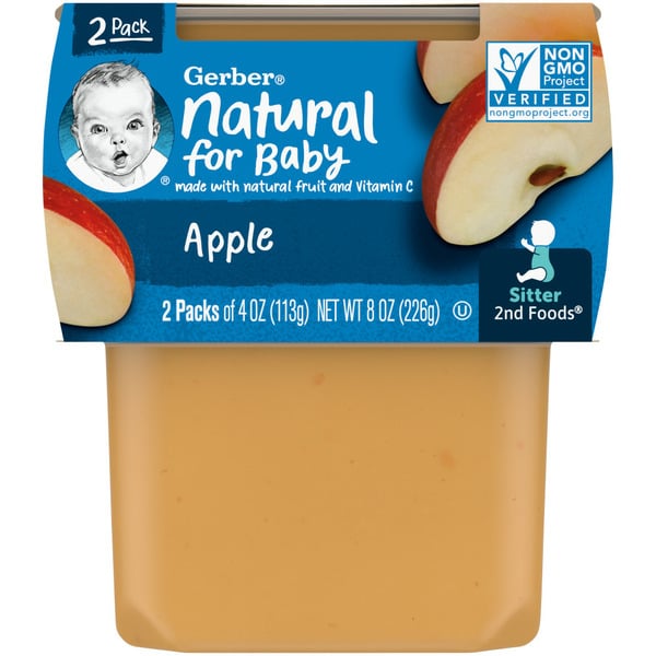 Baby Food & Formula Gerber Apples 2nd Foods hero