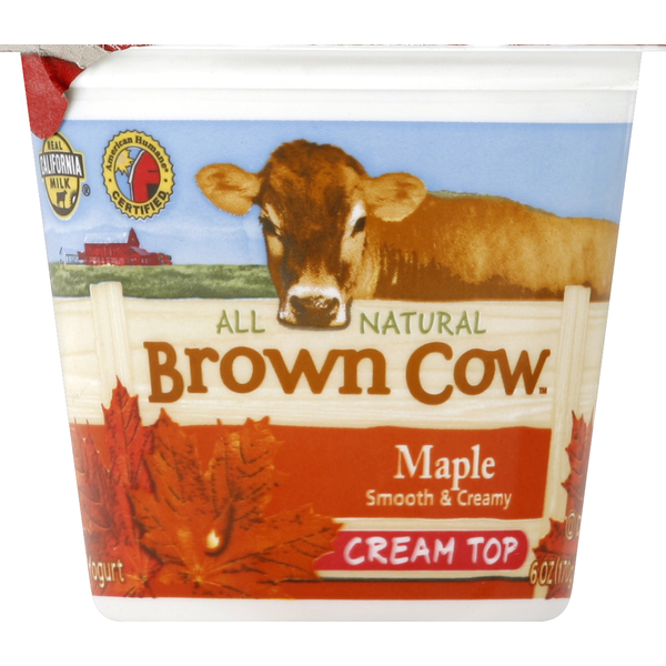 Yogurt Brown Cow Yogurt, Cream Top, Maple hero