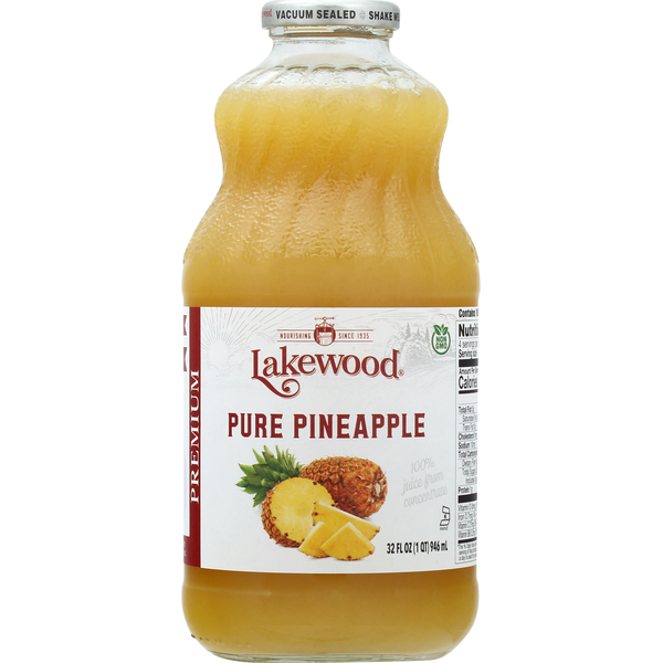 Juice & Nectars Lakewood 100% Juice, Premium, Pure Pineapple hero