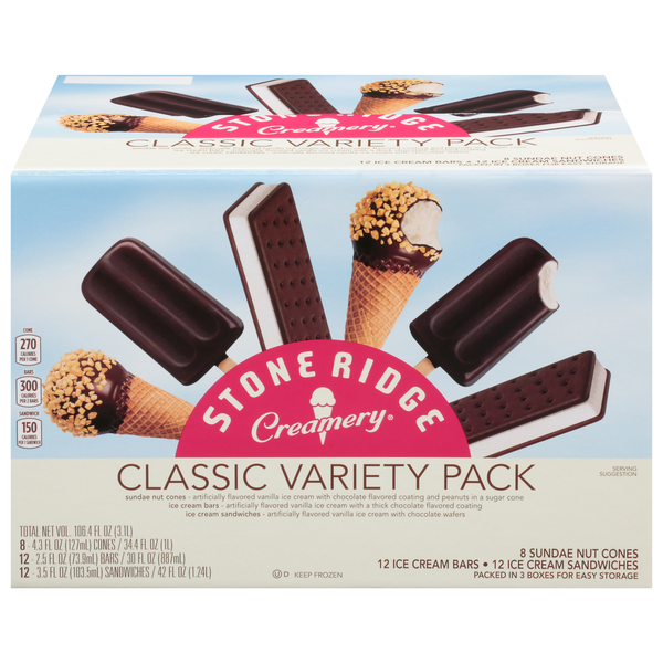 Ice Cream & Ice Stone Ridge Creamery Ice Cream, Classic Variety Pack hero