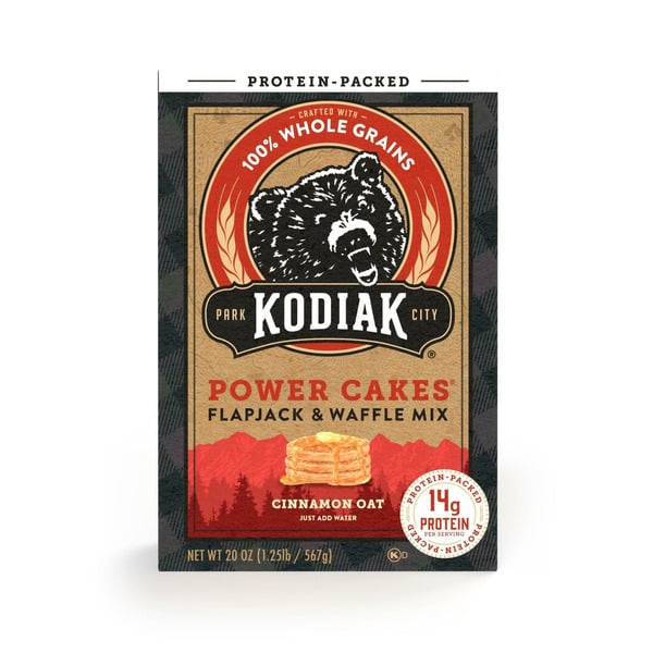 Hot Cereal & Pancake Mixes Kodiak Power Cakes Cinnamon Oat Flapjack & Waffle Mix hero