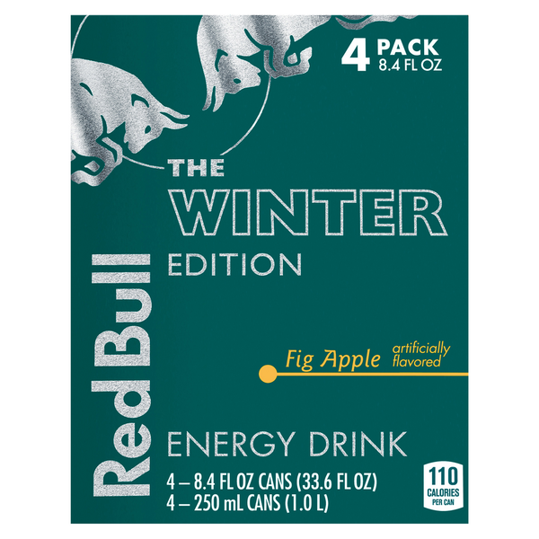 Energy & Sports Drinks Red Bull Energy Drink, Fig Apple, 4 Pack hero