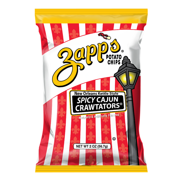 Chips & Pretzels Zapp's New Orleans Kettle Style Potato Chips Spicy Cajun Crawtators hero