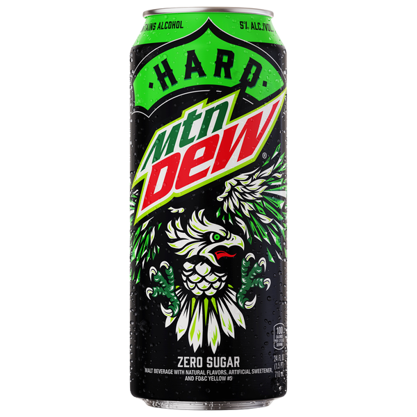 Mountain Dew Malt Beverage, Zero Sugar, Hard, Original hero