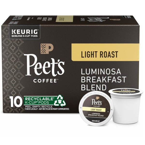 Coffee Peet's Coffee Luminosa Breakfast Blend, Light Roast K-Cup Pods hero