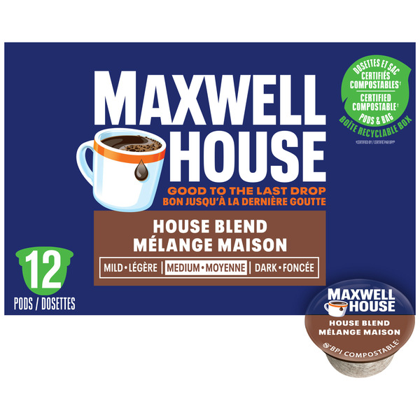 Coffee Maxwell House House Blend Coffee Certified Compostable K-Cup® Coffee Pods hero