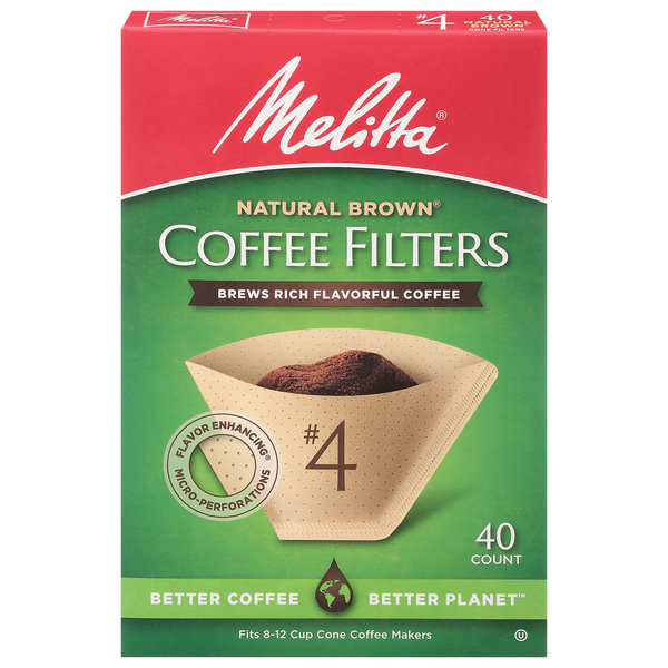 Coffee Melitta Super Premium Natural Brown Cone Coffee Filters hero