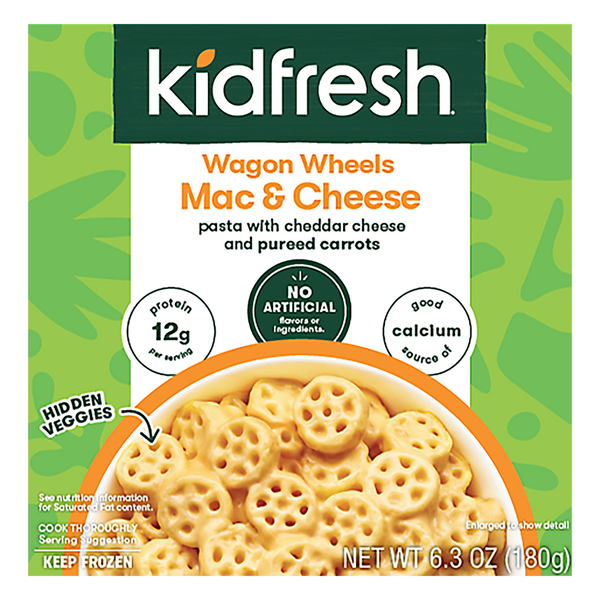 Frozen Meals Kidfresh Mac & Cheese, Wagon Wheels hero