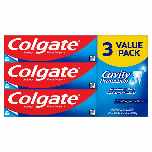 Oral Care Colgate Cavity Protection Fluoride Toothpaste, Mint hero