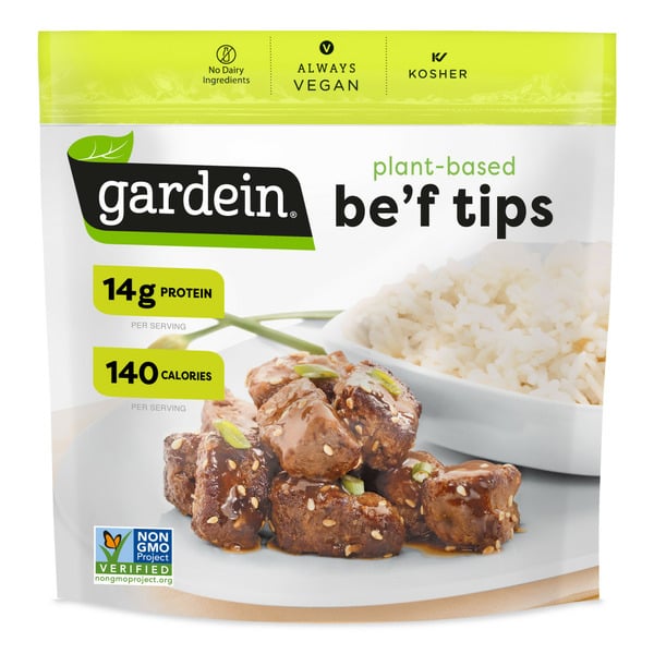 Frozen Vegan & Vegetarian Gardein Plant-Based Be'f Tips, Vegan Food, Frozen Food hero