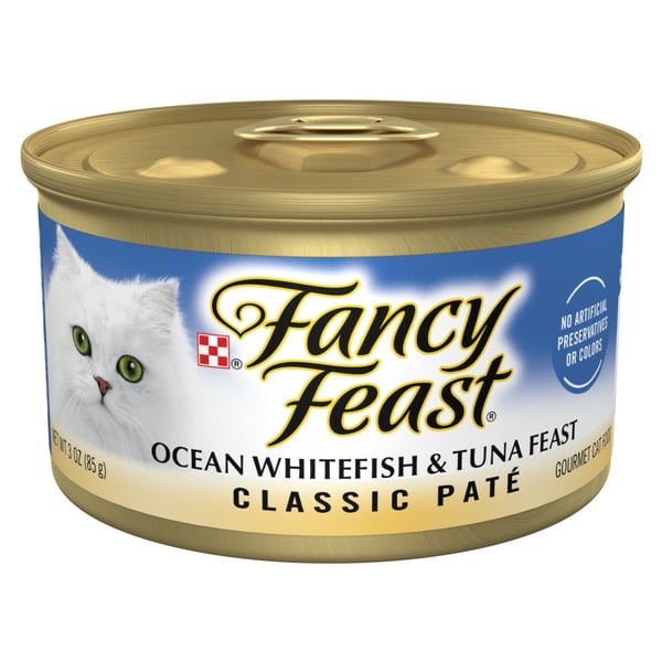 Cat Food & Care Purina Fancy Feast Classic Pate Ocean Whitefish and Tuna Feast Classic Grain Free Wet Cat Food Pate hero