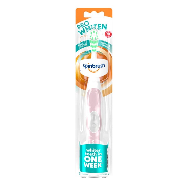 Oral Hygiene Spinbrush Pro White Medium Powered Toothbrush hero